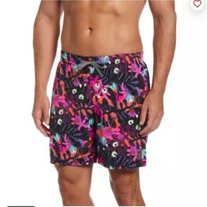 Nike Men's Electric Floral Icon 7" Volley Swim Shorts Medium